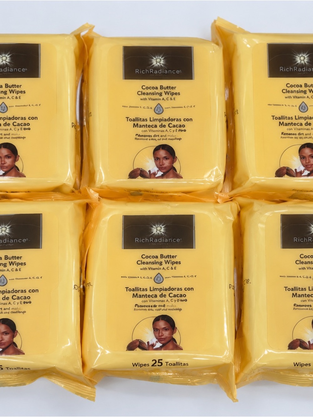 Rich Radiance Cocoa Butter Cleansing Wipes 6-Pack
